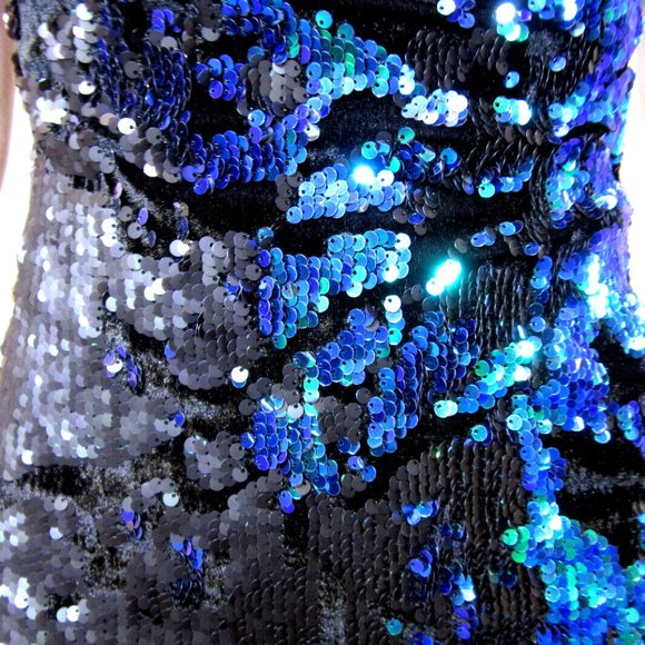 Green Sequin Mini Dress TopShop Color change Sexy Cocktail Party UK 8= US Size 4 - Picture 8 of 10